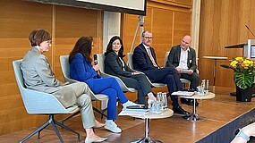 Die Gesprächsrunde bei der DGB/BDA-Bildungskonferenz 2024