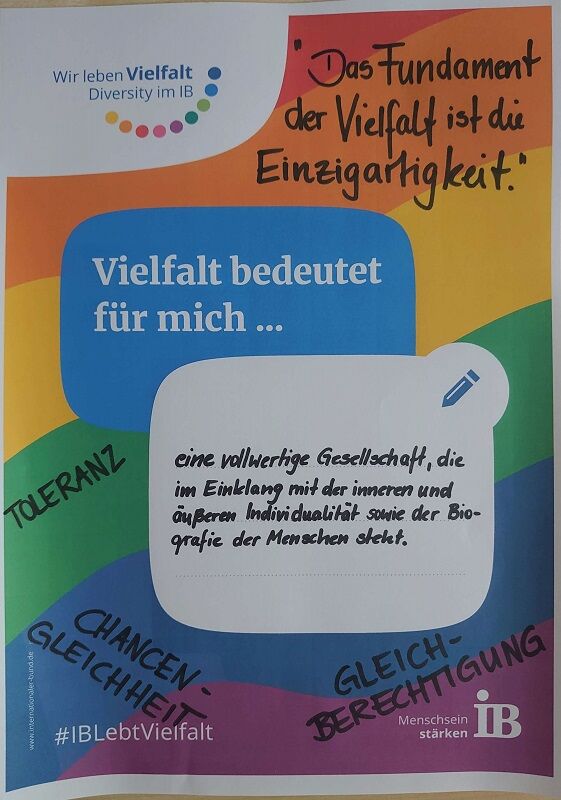 Plakat der Tagesgruppe Neubrandenburg IB Nord