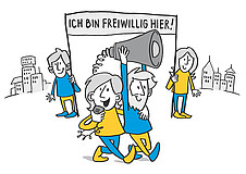 Maskottchen der Freiwilligendienste des Internationale Bundes