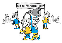 Maskottchen der Freiwilligendienste des Internationale Bundes