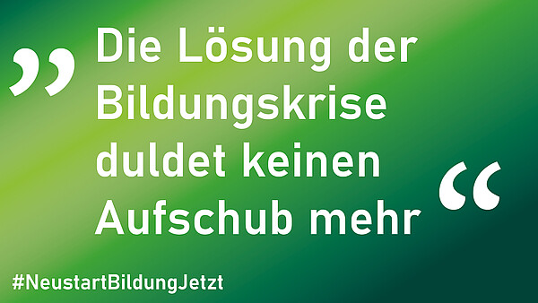 Forderung nach schnellen Verbesserungen im Bildungssystem