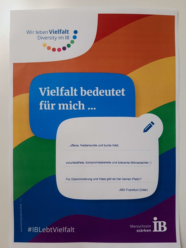 Plakat der Jugendmigrationsdienste Frankfurt Oder