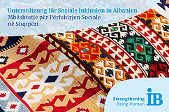 Traditional,Albanian,Bright,Colorful,Woolen,Woven,Pattern,Rug,Handmade,In