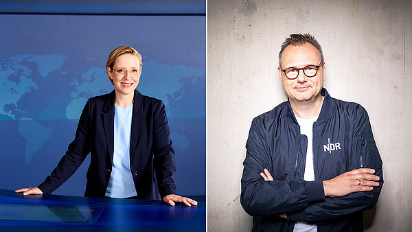 Porträts von Hendrik Lünenborg und Juliane Leopold in einer nebeneinander angeordneten Bildcollage.