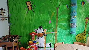 Kinder-Spielzimmer im Schutzhaus des IB in Aschersleben