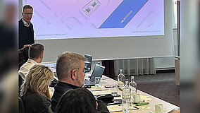 Michael Hüther bei seinem Vortrag auf der Führungskonferenz des Internationalen Bundes